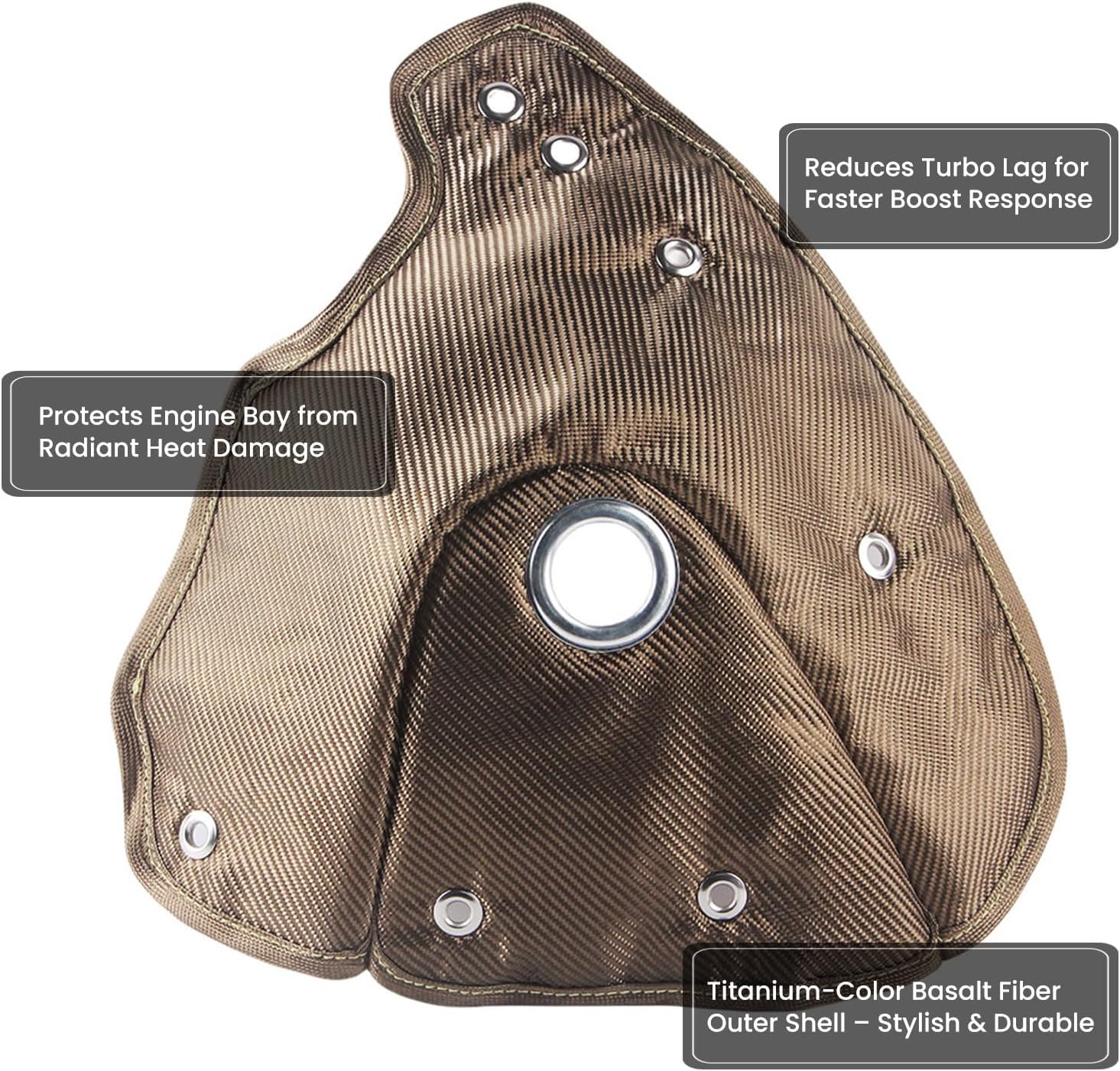 Titanium-color Turbo Heat Shield Blanket for Mini Cooper S JCW R55 R56 R57 R58 R59 R60 R61 1.6T N14 N18