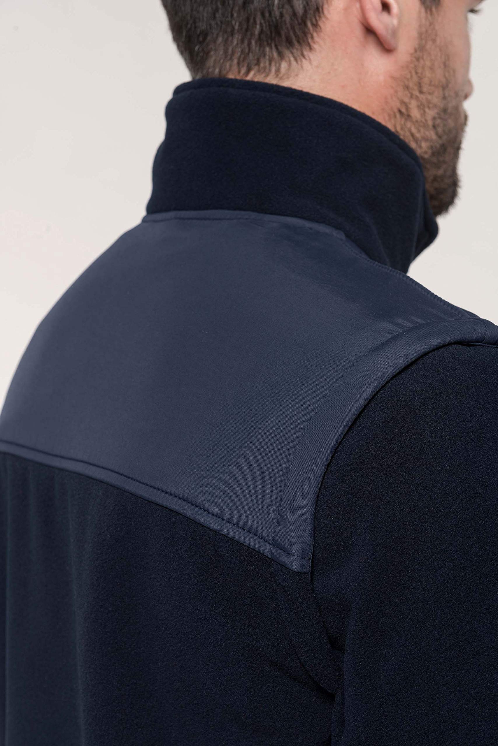 Fleecejacke Schwarz und Dunkelblau S M L XL XXL XXXL mit abnehmbaren Ärmeln als Weste weich und warm Damen und Herren
