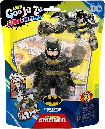 Miniatura 4 de Heroes of Goo Jit Zu Goo Shifters DC Super Hero Figura de acción elástica Night Power Batman. Increíblemente elástica DC 4.2 pulgadas figura de
