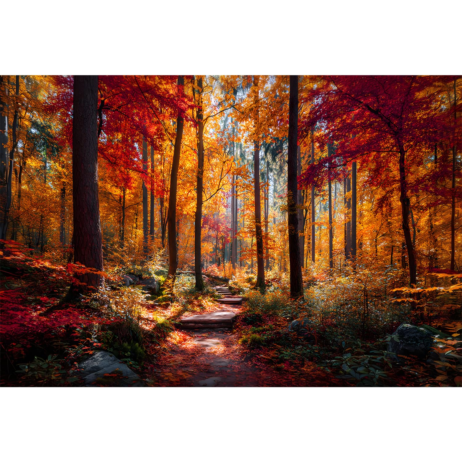 Yunlus Jigsaw Puzzles for Adults 1000 Pieces Puzzles Impossible Hard Difficult Challenging Puzzles for Teens Autumn Maple Leaves Forest Landscape Jigsaw Puzzle 1000 Pieces 28 x 20 inch