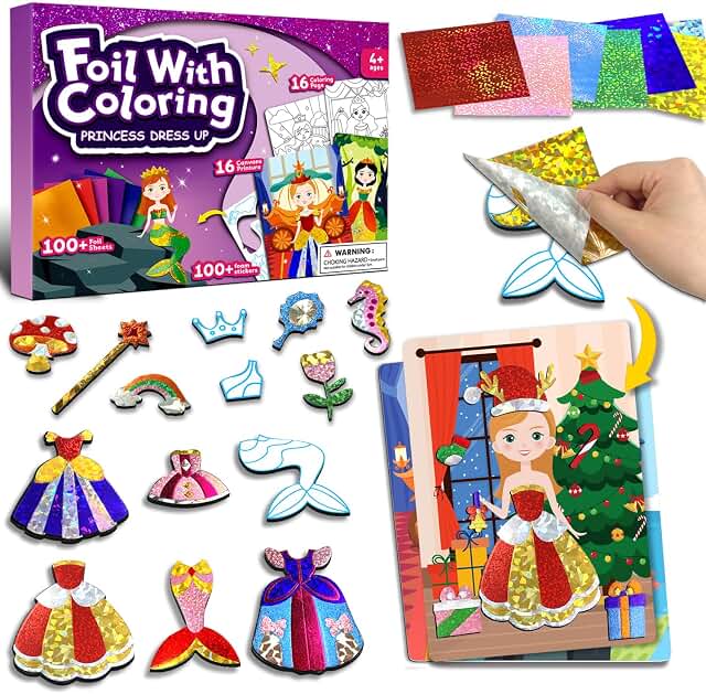 Foil Art Craft Activity – Princess Dress-Up