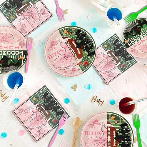 Vista 126 de gisgfim 96 Pcs Thanksgiving Fall Plates and Napkins Party Supplies Autumn Leaves Tableware Set Thanksgiving Pumpkin Maple Party Decorations Favors