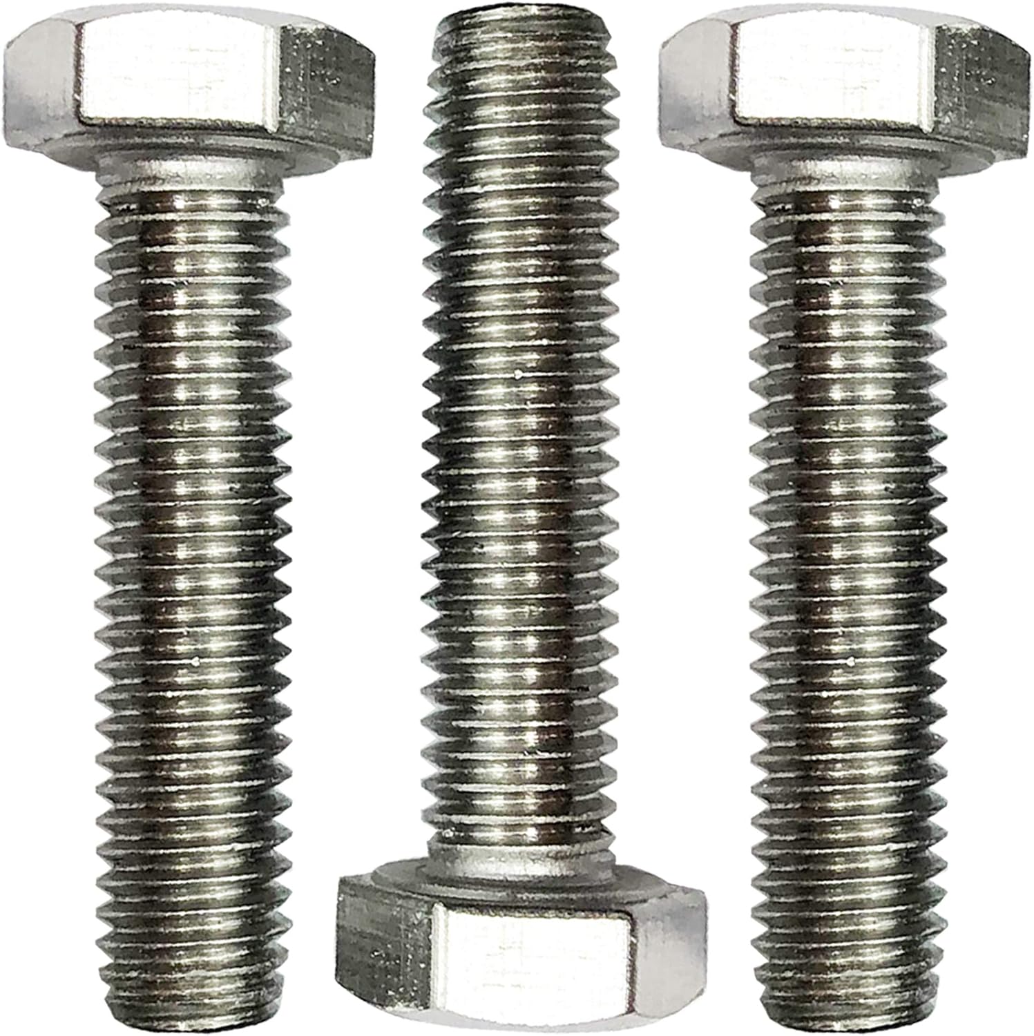 1/4" x 1.5" - 20. 304-STAINLESS STEEL - HEX HEAD BOLT - 304 GRADE. General Purpose - Hurricane Bolt (50)