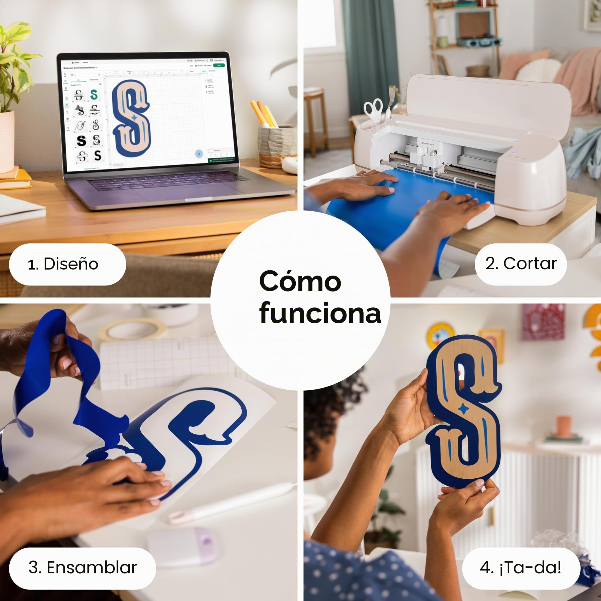 Cricut Maker 4 - Máquina de corte inteligente (concha marina) | Paquete Engagement Plus - Incluye prensa de calor EasyPress 3 (9 x 9) + alfombrilla, bolsa de mano, muestras de material, alfombrilla de
