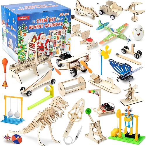 Miniatura 1 de Calendario de Adviento de Navidad 2023, kit STEM de juguete con cuenta regresiva, calendario de Adviento y caja de regalo, kit educativo de ciencia,