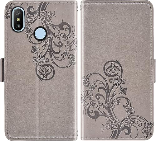 Miniatura 6 de Asuwish Compatible con Xiaomi Mi A2 LiteRedmi 6 Pro Wallet Case y protector de pantalla de vidrio templado Flip Monedero Accesorios Correa de muñeca