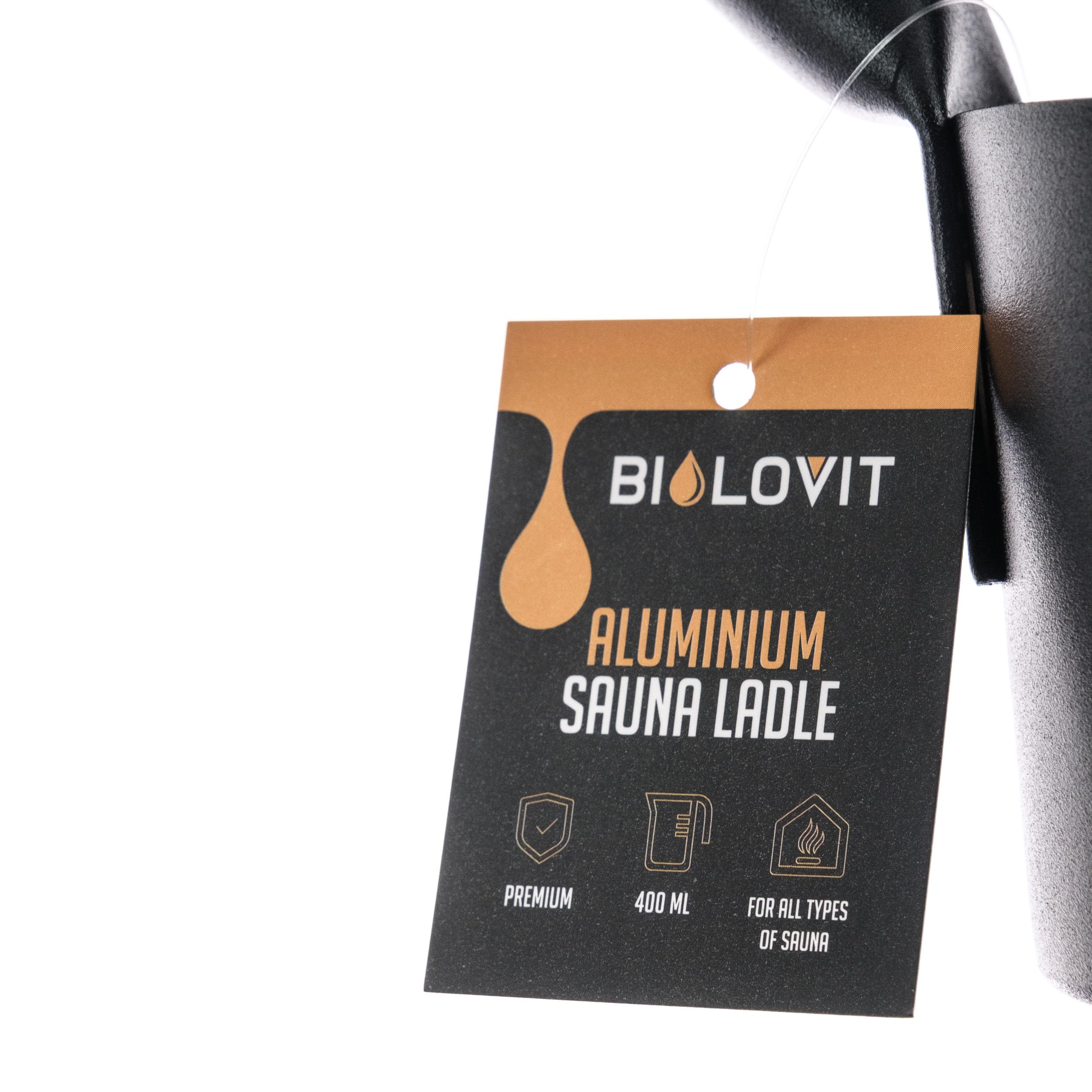 Louche de Sauna en Aluminium Noir – Cuillère de Sauna