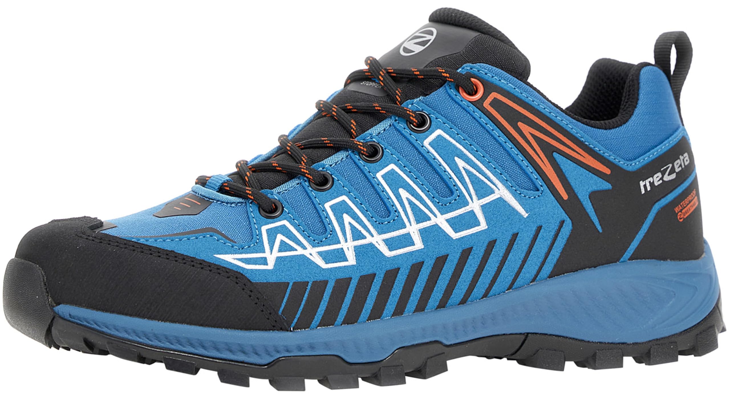 Trezeta 010724090 THUNDER WP Hiking shoe Male BLUE ORANGE UK 7