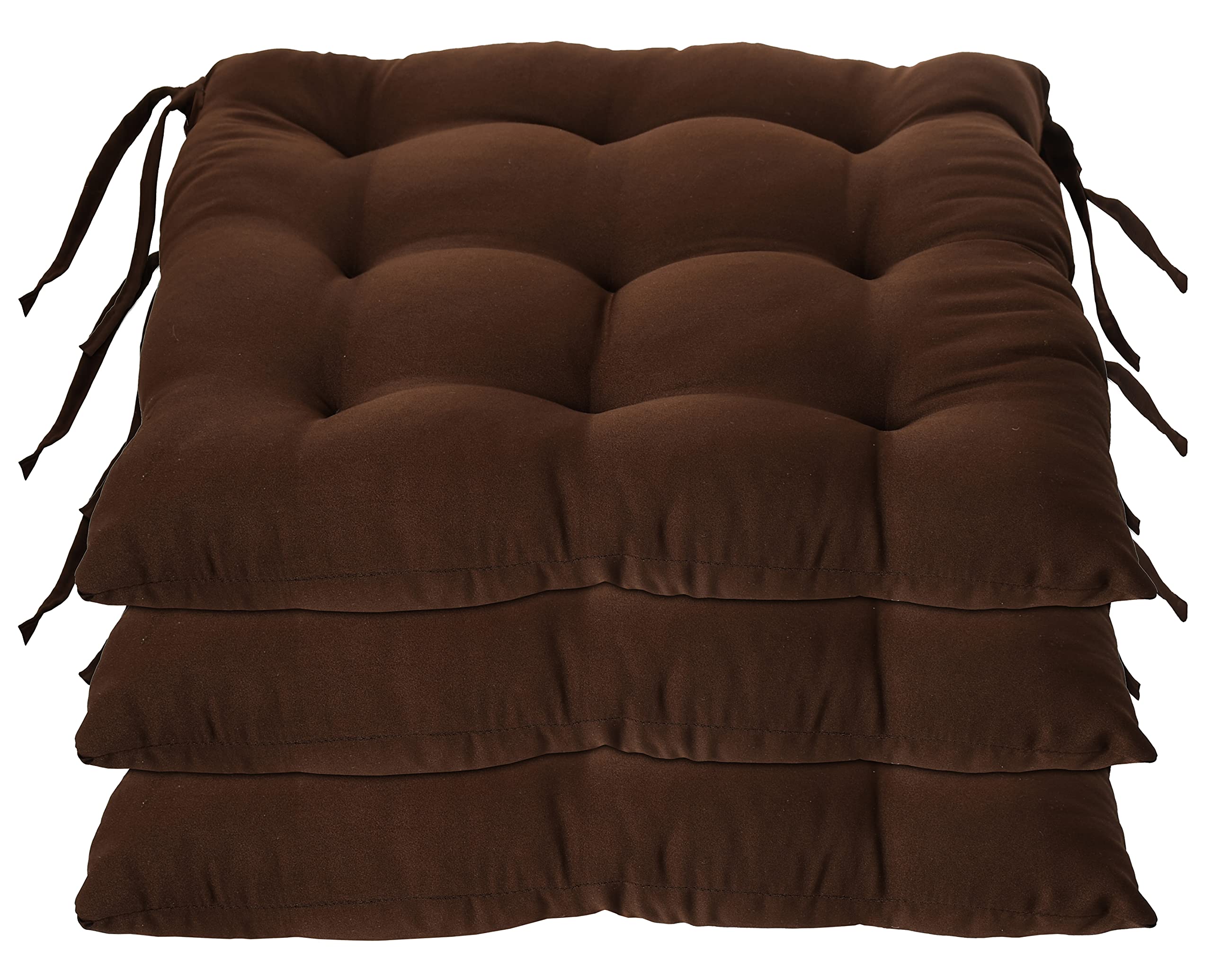 Kuber Industries Microfiber Square Chair Pad/Cushion for Office|Home or Car Sitting with Ties, Pack of 3 (Brown) (B092DQ2FHG) Amazon Price History, Amazon Price Tracker