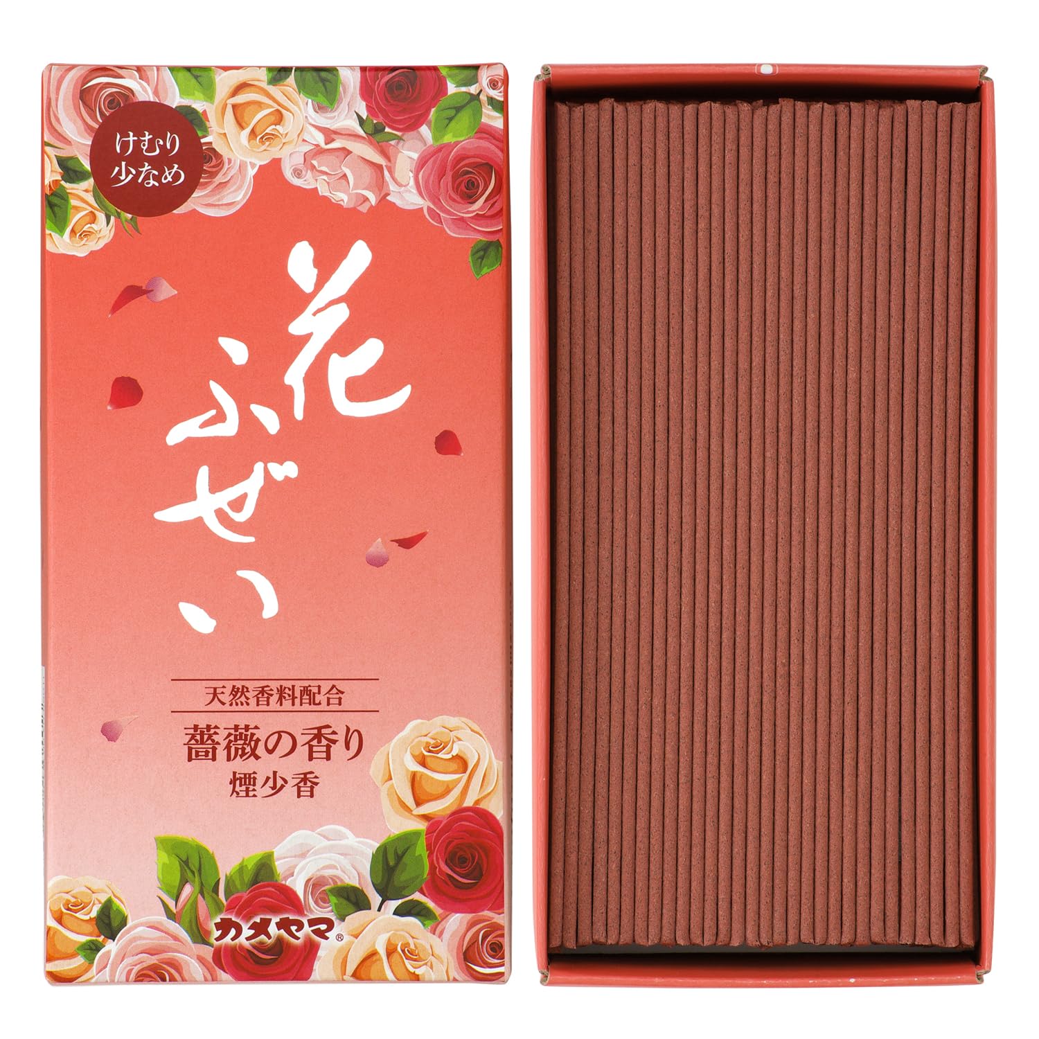 Amazon.co.jp: カメヤマ 花ふぜい 薔薇 煙少香 約100g 約230本 お線香