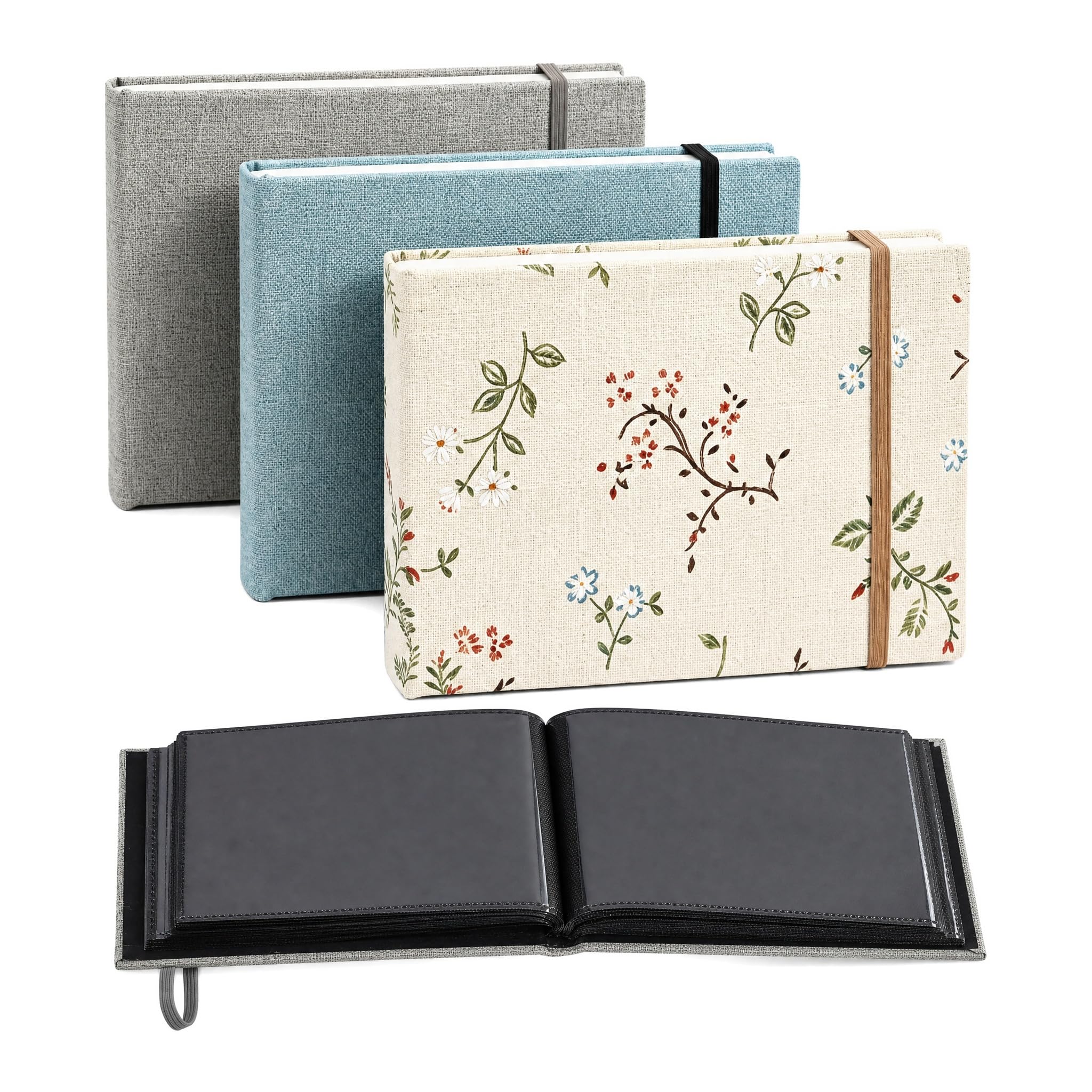 3 Pack Small Photo Albums, 6x4 Slip In 300 Photos Mini Flip Book Album