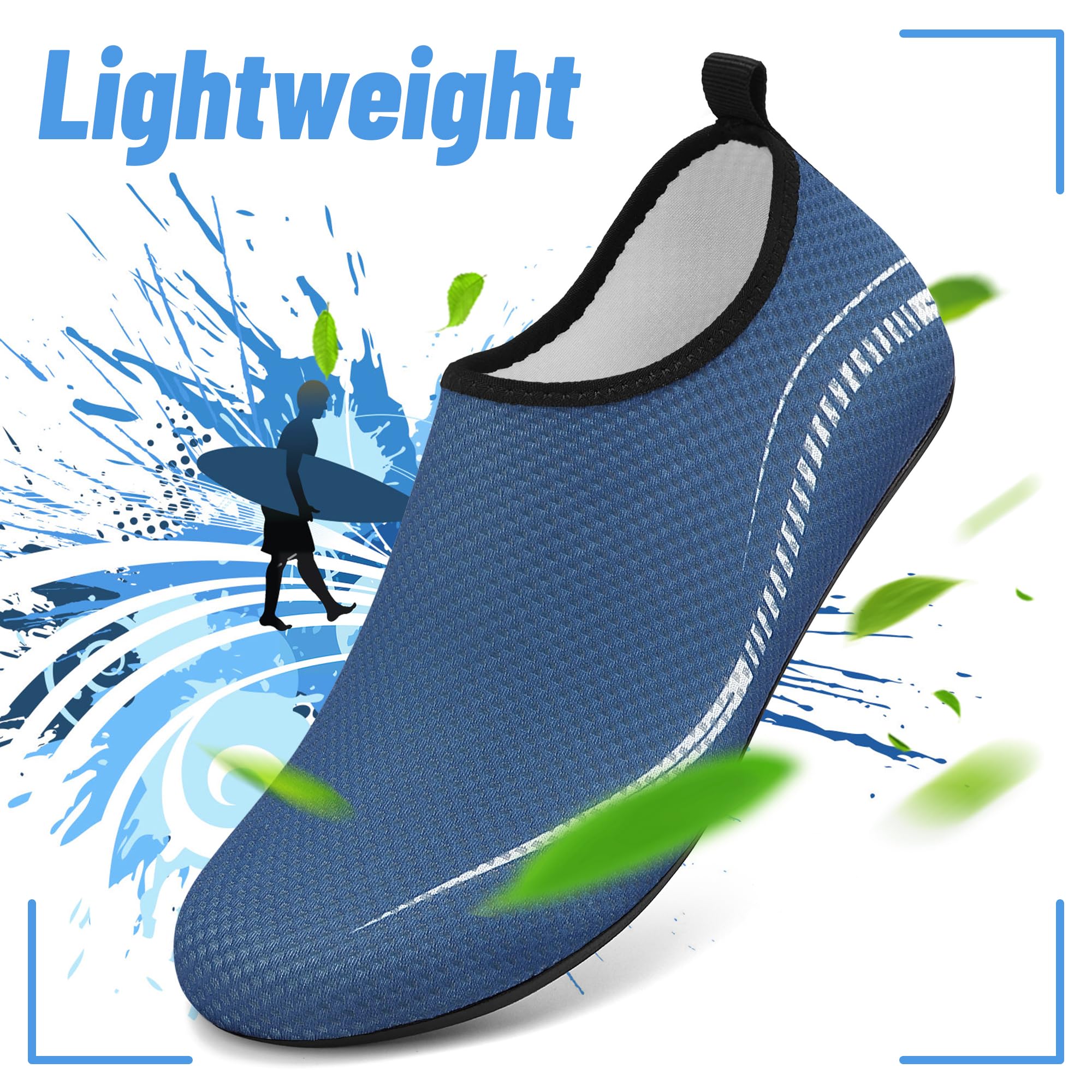 Buty do Wody Water Shoes Buty do SportóW Wodnych Lekkie Buty do PłYwania Buty PlażOwe Buty do Jogi Buty do Surfowania dla Kobiet I MężCzyzn. Niebieski, 37EU