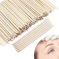 Vista 1 de Demissle Palitos de cera de madera para cejas, mini aplicador de depilación, labio, nariz, ceja, artesanía, pequeña espátula facial para depilación