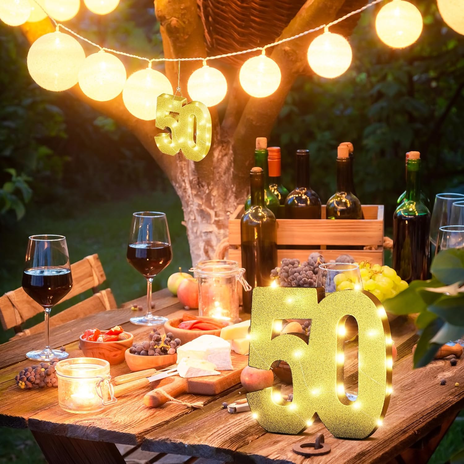 ToCome 50th Birthday Party Decorations 12x12 Inch Anniversary 50th Centerpiece Table Decorations