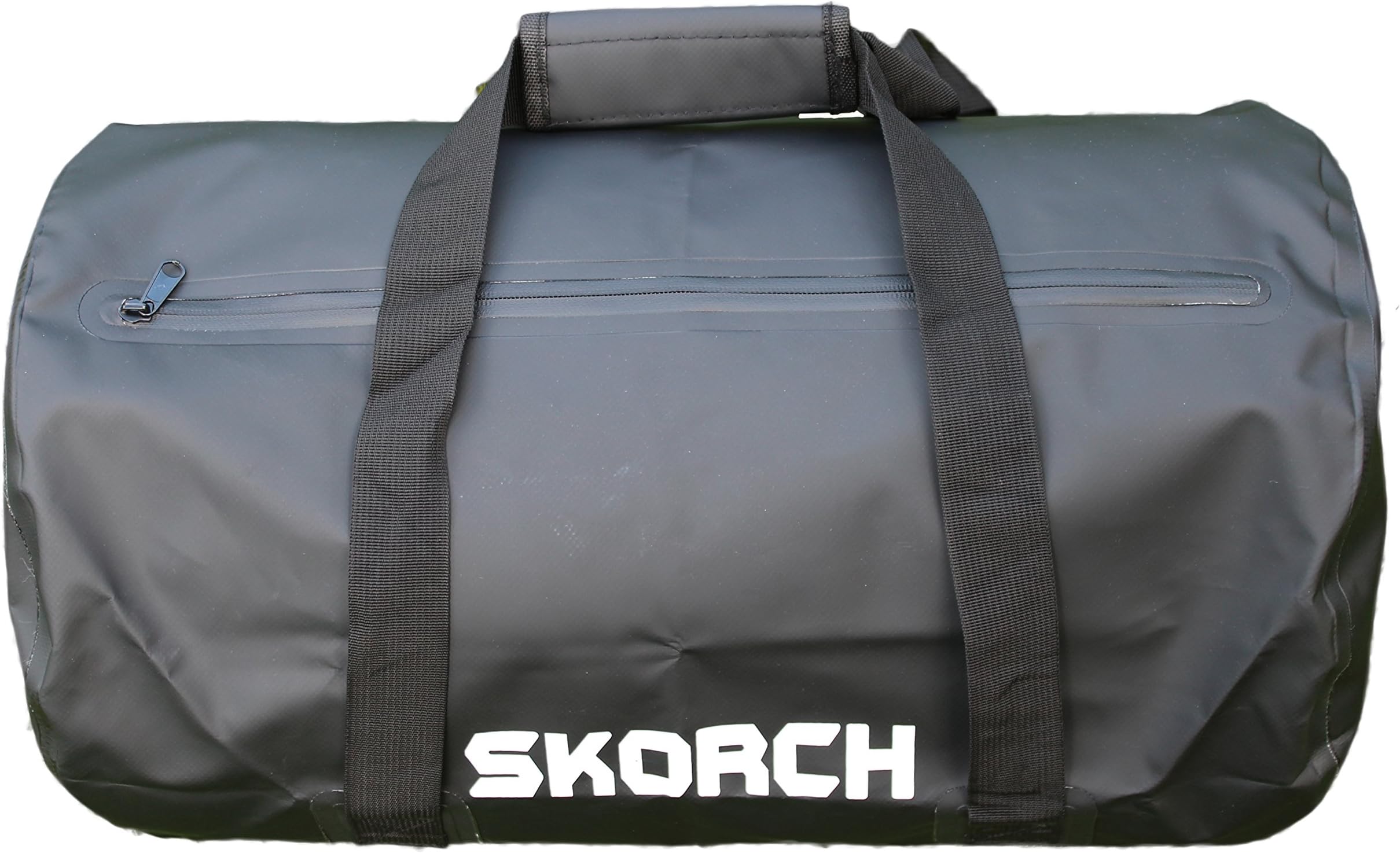 Water Resistant Duffle Bag 12x20 Inch (30x50cm) Black. Matching Shoulder Strap.