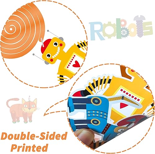 Miniatura 5 de 20 piezas de robot, decoración de fiesta de cumpleaños, robot para colgar, remolinos colgantes para niños, decoración de cumpleaños, equipo de