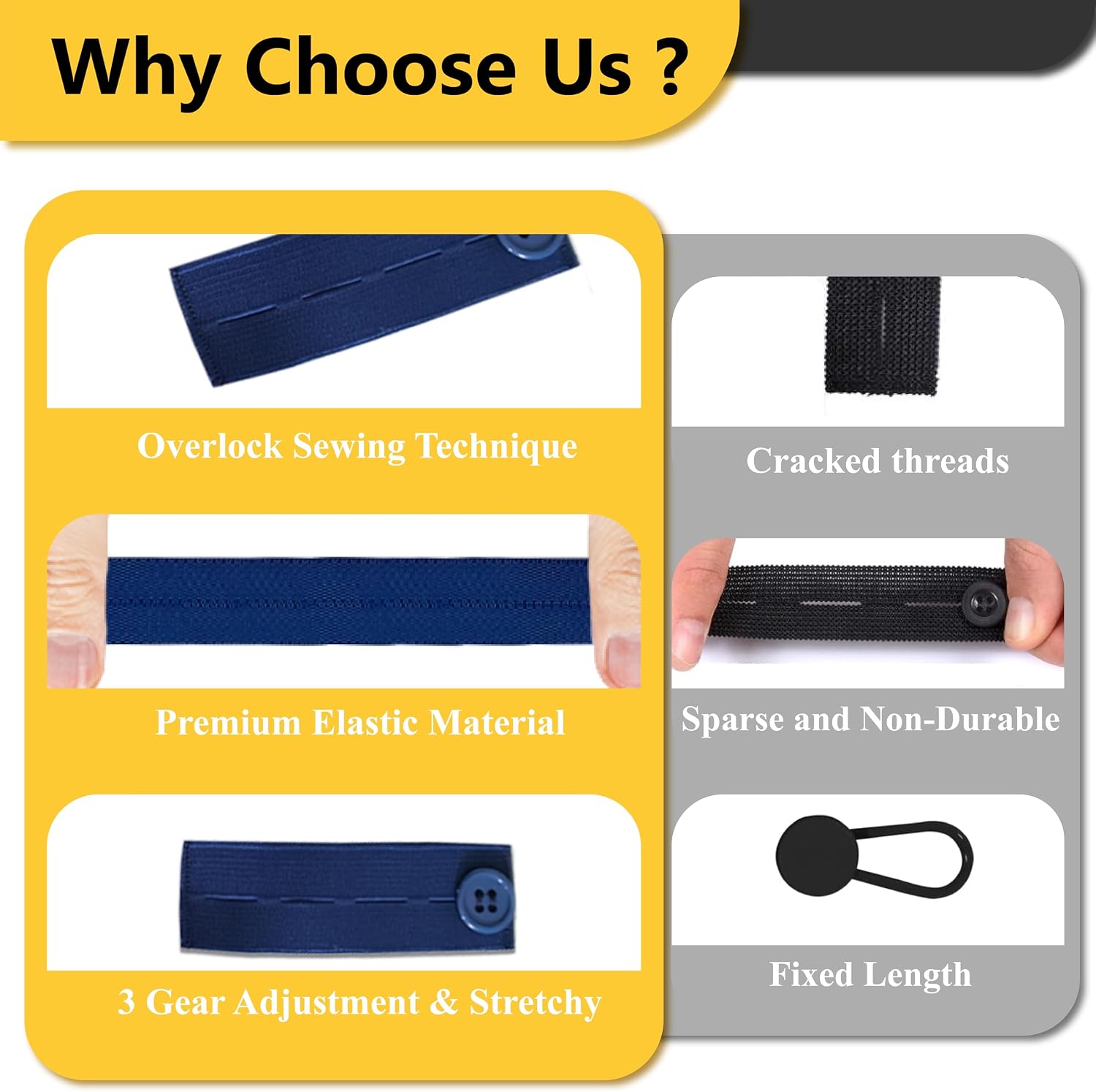 Elastic Button Extenders for Jeans, 6PCS Maternity Pants Extender, 3 Button Holes Waist Extenders for Pants for Women/Men/Pregnant Women/Weight Gain for Different Kinds of Pants