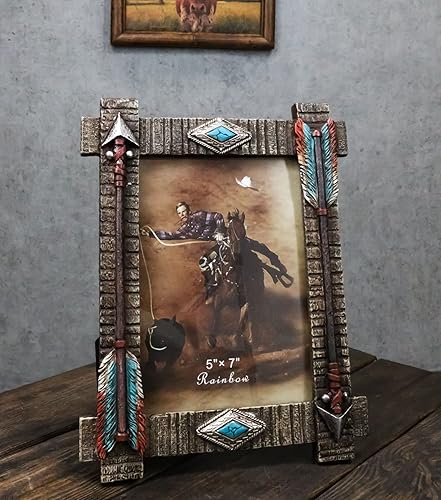 Miniatura 5 de Ebros Gift Southwest Nativo Americano Tribal Indio Norte y Sur Flechas apuntando con navajo vector diamante turquesa rocas pared o escritorio
