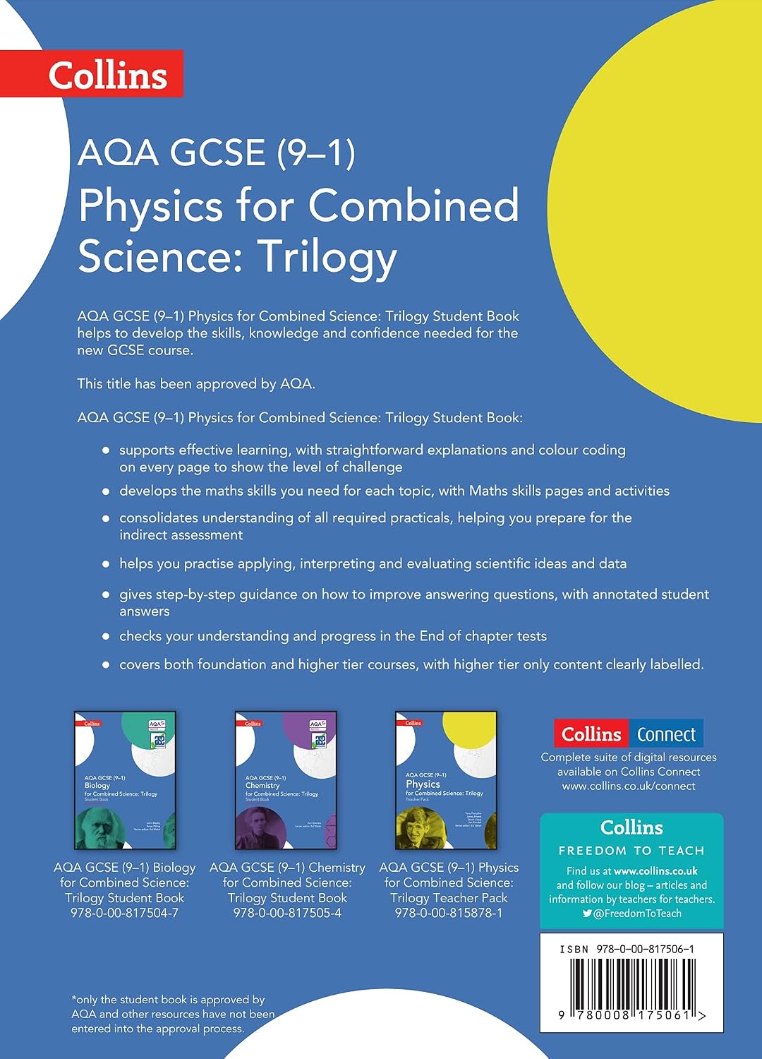 Collins GCSE Science – AQA GCSE (9-1) Physics for Combined Science: Triology: Student Book