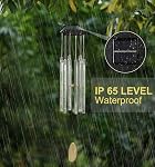 Solar Wind Chimes for Outside, DesGully 6 LED Tubes Color Changing Outdoor Clearance Unique Garden Decor Colorful Patio, Gifts for Her/Him (37" Long)