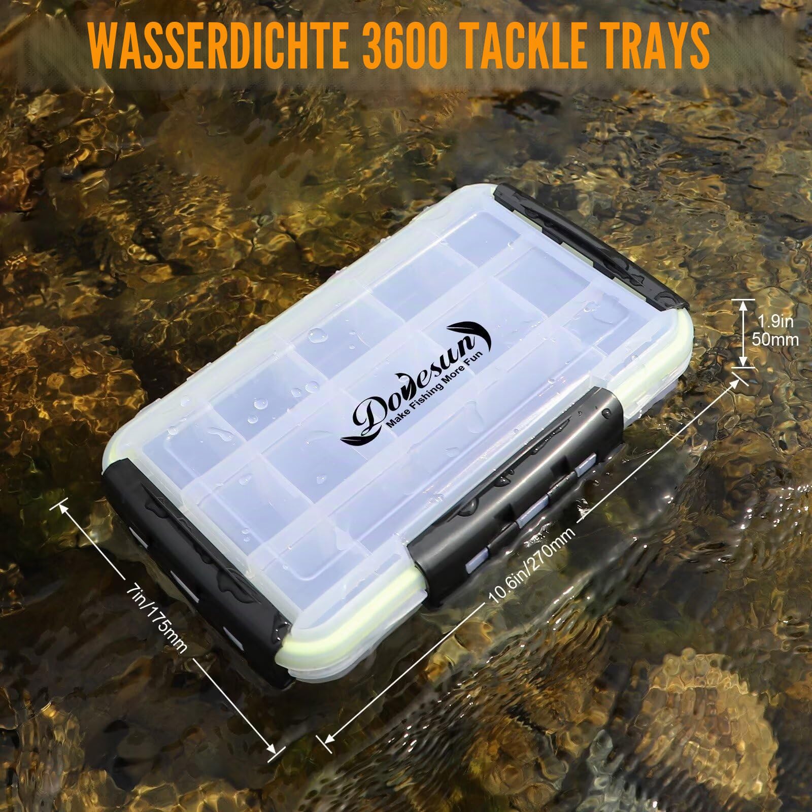 Dovesun Angelrucksack mit 3600 Tackle-Angelbox 1stk, DIY-Logos Angeltasche Angelrucksack zum Organisieren Aufbewahren von Angelzubehör Angeltasche Angeln Wandern Jagd