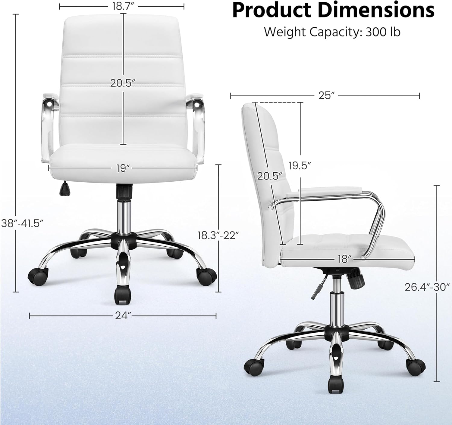 Product dimensions and weight capacity