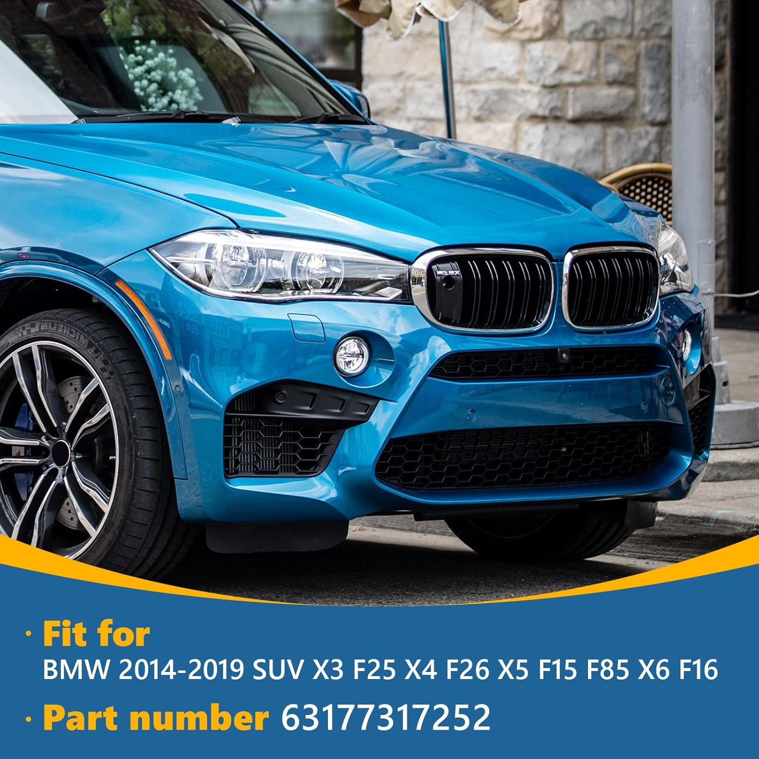TOPUS Fog Light for BMW X3 F25 2015-2017, X4 F26 2015-2018, X5 F15 2014-2018, X6 F16 2015-2019 Front Bumper Fog Lamp Right Passenger Side 63177317252,faros antiniebla neblineros para autos delantero