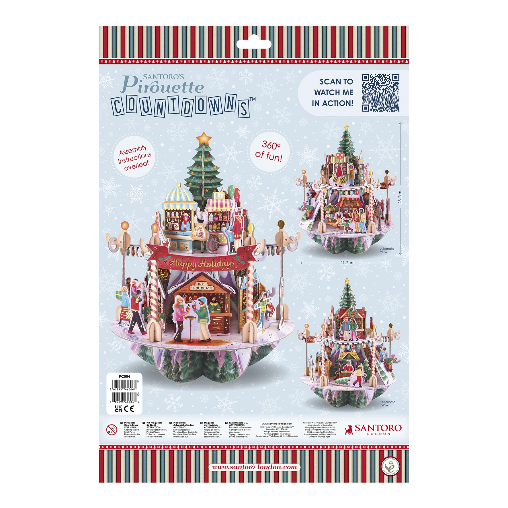 Calendario Dell'Avvento Natale 3D Santoro - 25 Sorprese Pop-Up Per Bambini E Adulti - Foto 12