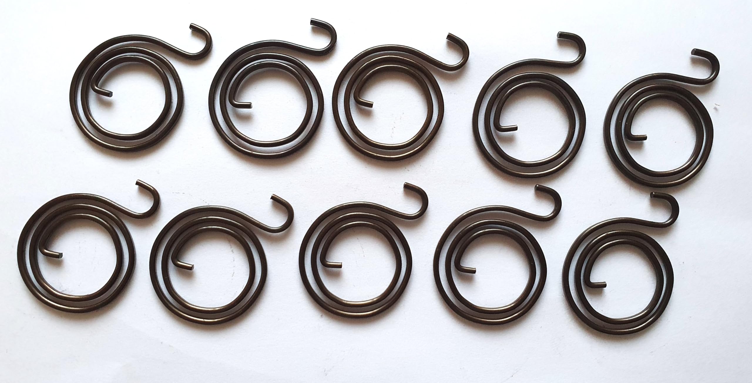 Door Handle Springs 2.25 Turns x 1.8mm Thickness, Replacement Internal Coil Repair Spring Black Zinc Coating (Set of 2,4 and 10) (2)