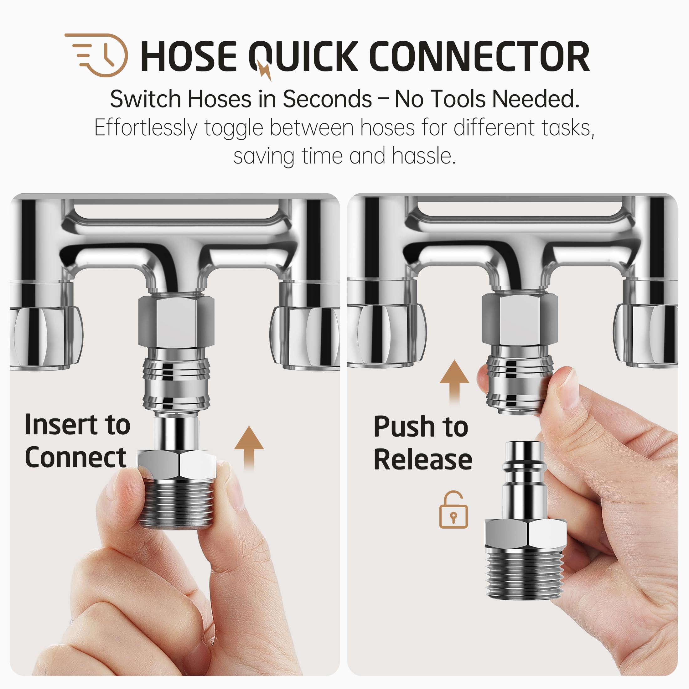KES All Metal RV Exterior Shower Faucet with 18/8 Quick Connectors, 4 inch Leak Free RV Outdoor Camper Shower Faucet, Chrome, LG6106-CH - Image 4