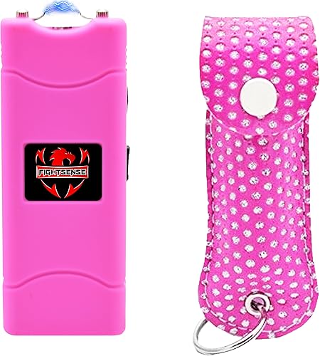 Miniatura 1 de FIGHTSENSE Mini Stun Gun Keychain & Pepper Spray Combo Pack for Self Defense Kit