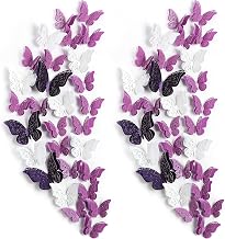 120 Pieces 60 Pairs Wall Decor Layered Butterfly 3D Removable Butterfly Stickers Hollow Wall Stickers Crafts Wall Art DIY Decoration for DIY Decoration