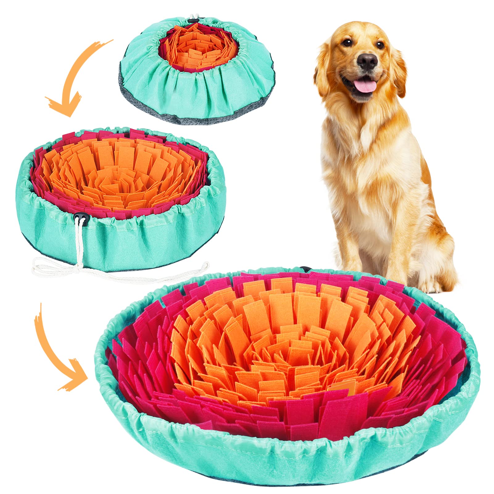 Vivifying Snuffle Mat for Dogs, Washable Dog Snuffle Mat, Interactive Dog Toys for Boredom, Game Toy Encourages Natural Foraging Skills and Slow Eating