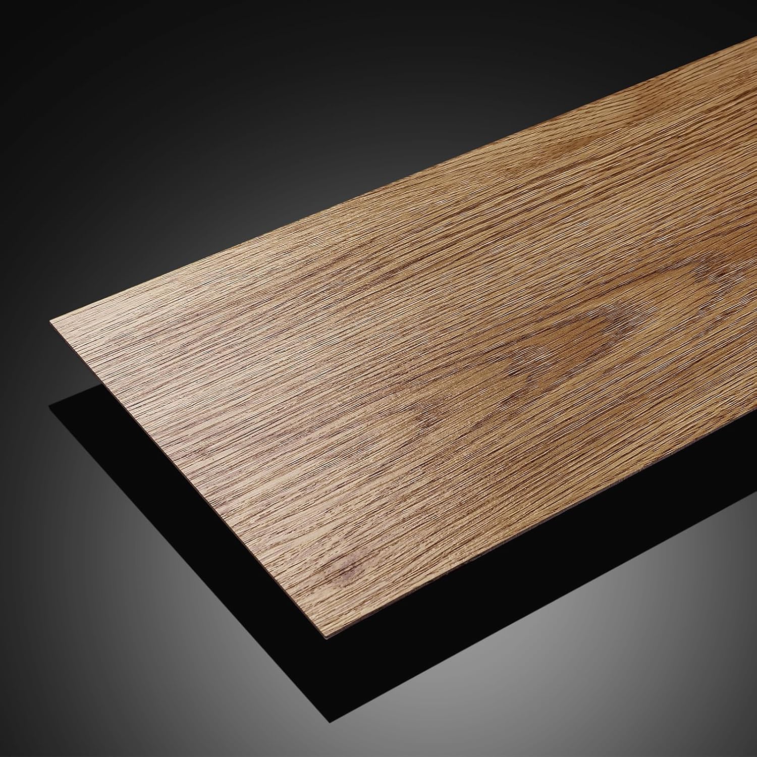 Stickyart Honey Oak Wood Vinyl Flooring Peel and Stick Floor Tiles 36"x6" 18 PCS Waterproof Waterproof Tile Sticker Vinyl Flooring Self Adhesive Wood Plank Floor Tile for Kitchen Bedroom Living Room