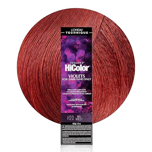 L'Oréal Technique HiColor Violet & Blacks Permanent Hair Color  Anti-Breakage Ceramide R Complex  Multi-Lift with No Brassiness  For Dark Bases