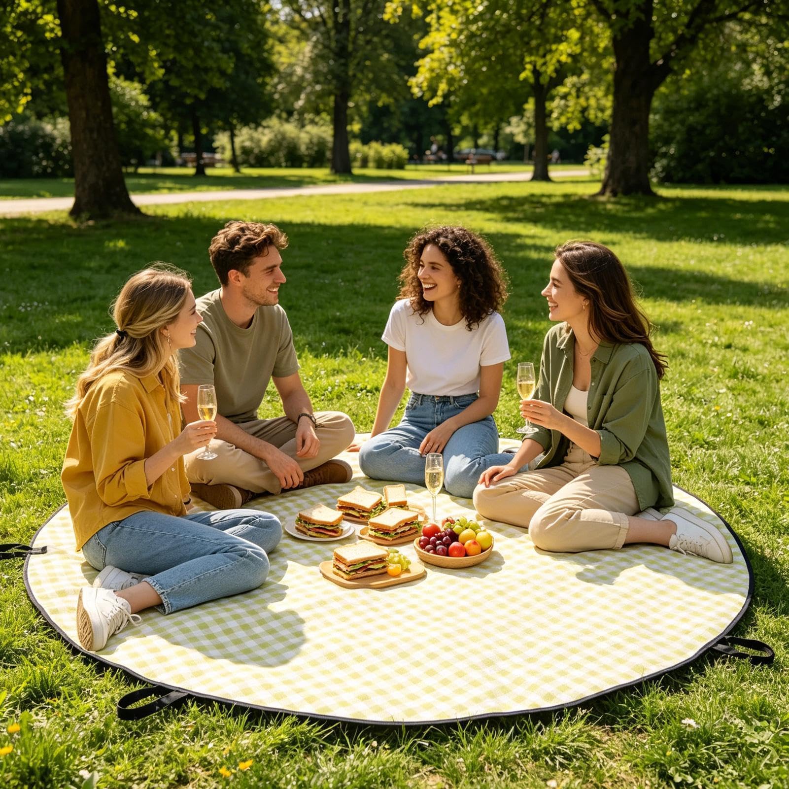 Esterilla De Picnic Alfombra impermeable para 2-4 personas