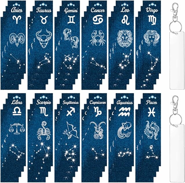 Eidoct 50 Pcs Anxiety Sensory Stickers Calm Stickers Kit Includes 48 Fidget Textured Strips, 2 Keychain, Textures Anxiety Relief Strips Anti Stress Stickers Toys Anxiety Relief (Constellation Style)