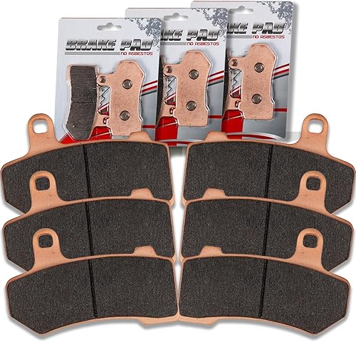 Quickwolf Pastillas de freno sinterizadas para Harley Davidson 08-22 FLHR Road King FLHX Street Glide, 15-22 Road Glide FLTRX Limited Street Glide disponible en Yaxa Costa Rica