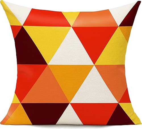 Miniatura 2 de All Smiles Juego de 4 fundas amarillas de cojín para exteriores de 18 x 18 pulgadas, coloridas y divertidas, estéticas modernas de mediados de