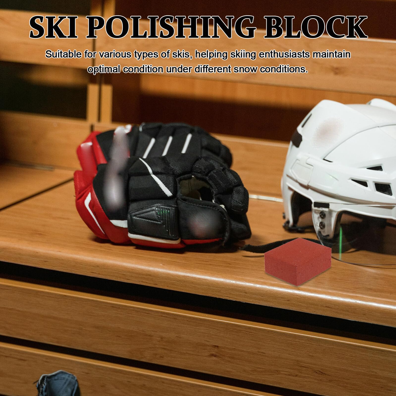 Cabilock Herramienta para Afilar Cantos de Snowboard y Esquí Bloque de Goma Abrasiva Flexible Piedra Blanda para Mantenimiento de Equipos de Esquí y Snowboard Reparación Portátil para