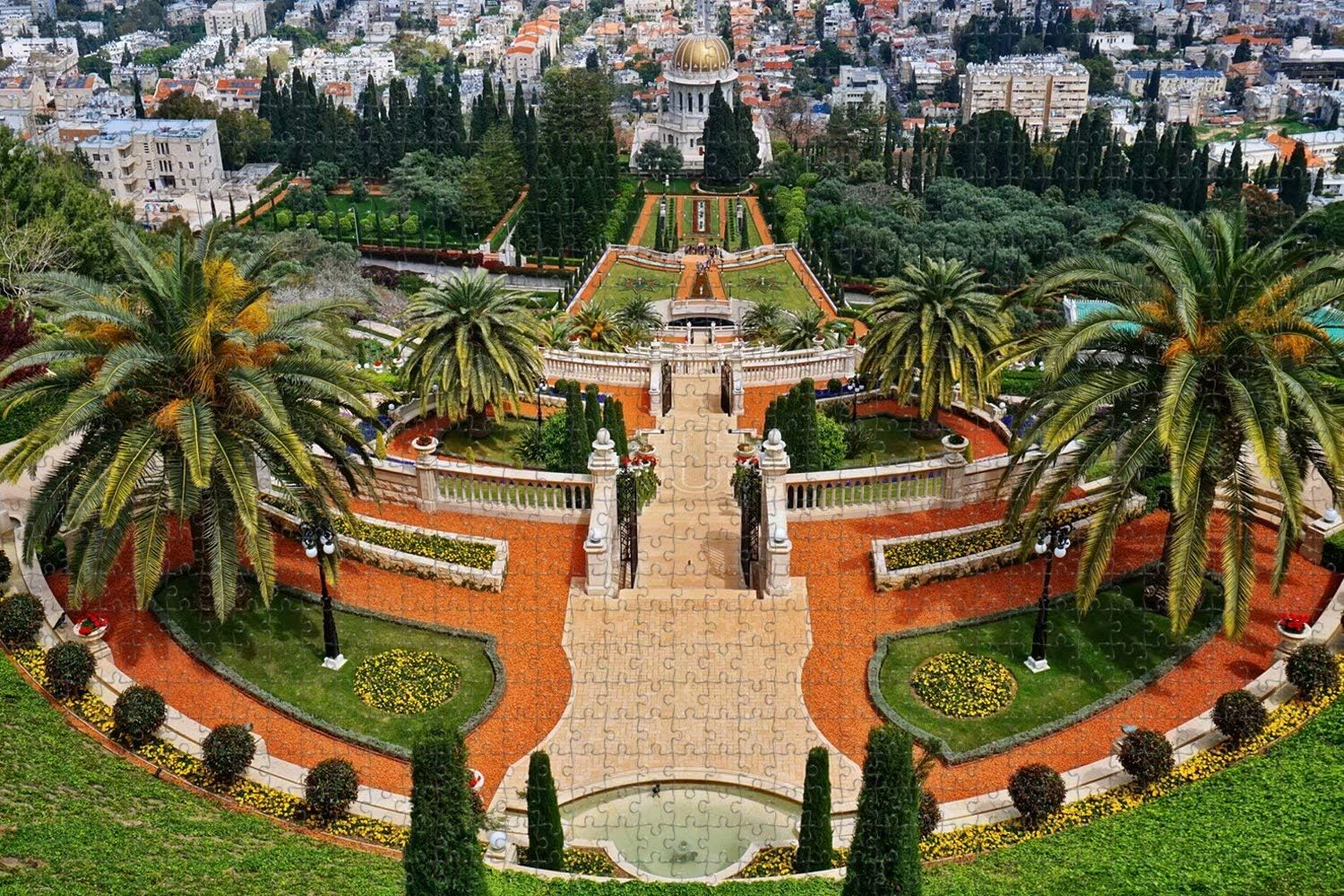 Jigsaw Puzzle for Adults Israel The Baha'I Gardens Haifa Puzzle 1000 Piece Travel Souvenir
