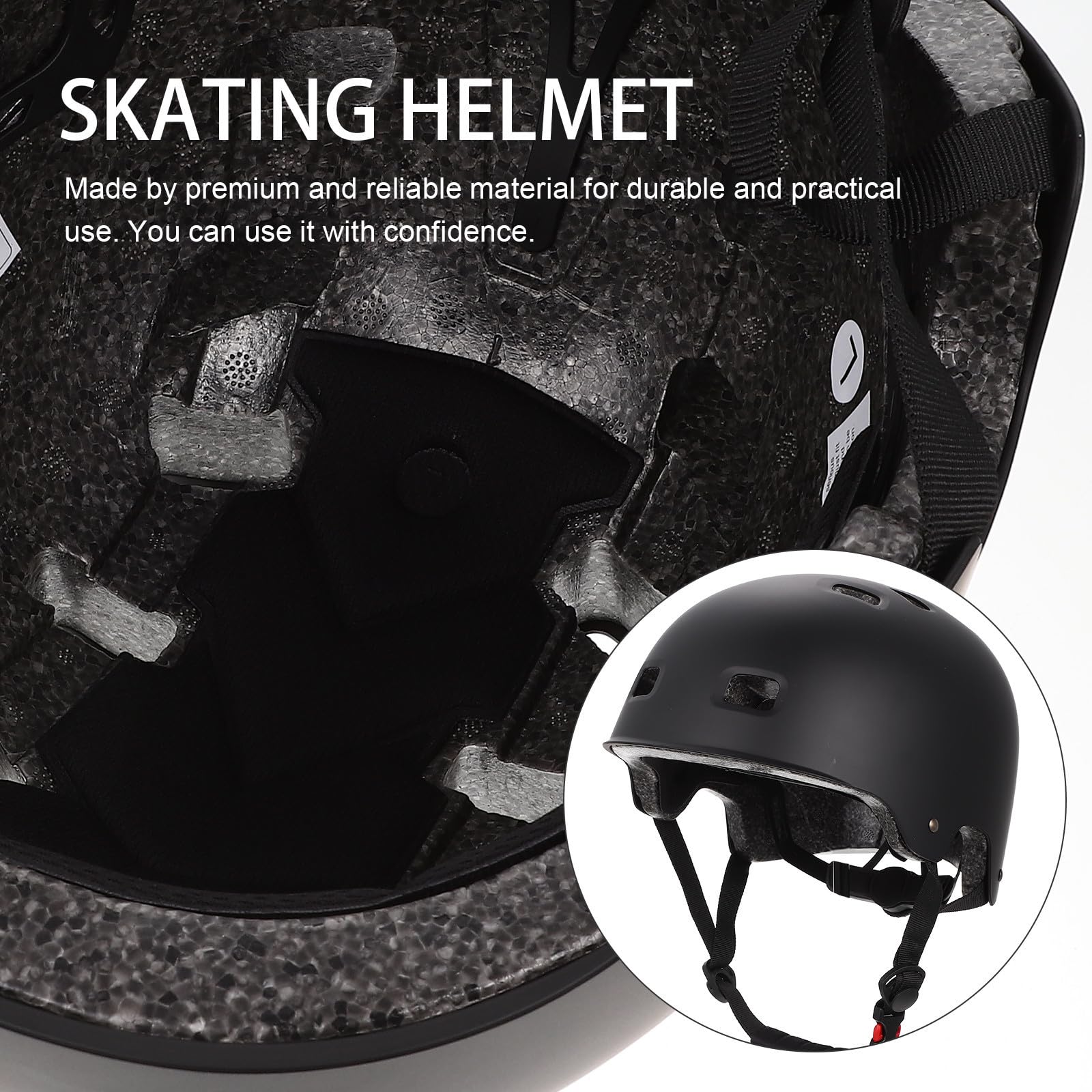 Casco para Patinaje en Línea Abs Negro para Adulto