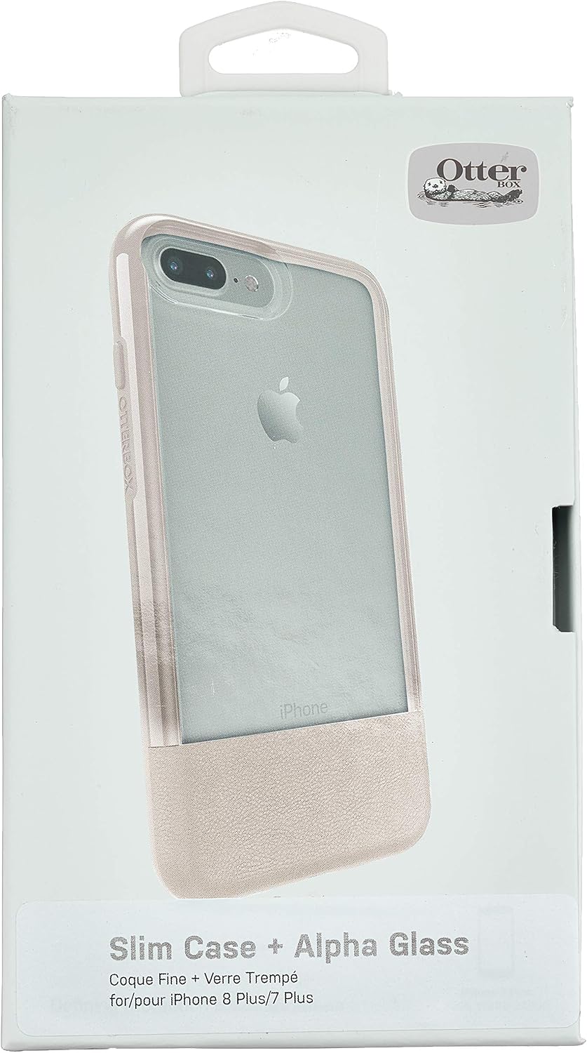 OtterBox Slim Case Bundle Pack, Shockproof Case + Performance Glass Screen Protector for Apple iPhone 7 Plus/8 Plus - Beige