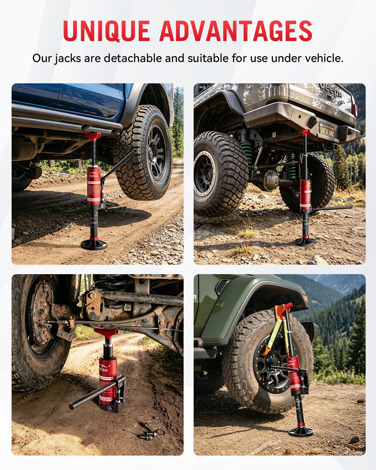 Martinetto idraulico portatile con ascensore Mate, 4x4 Off Road Jack per