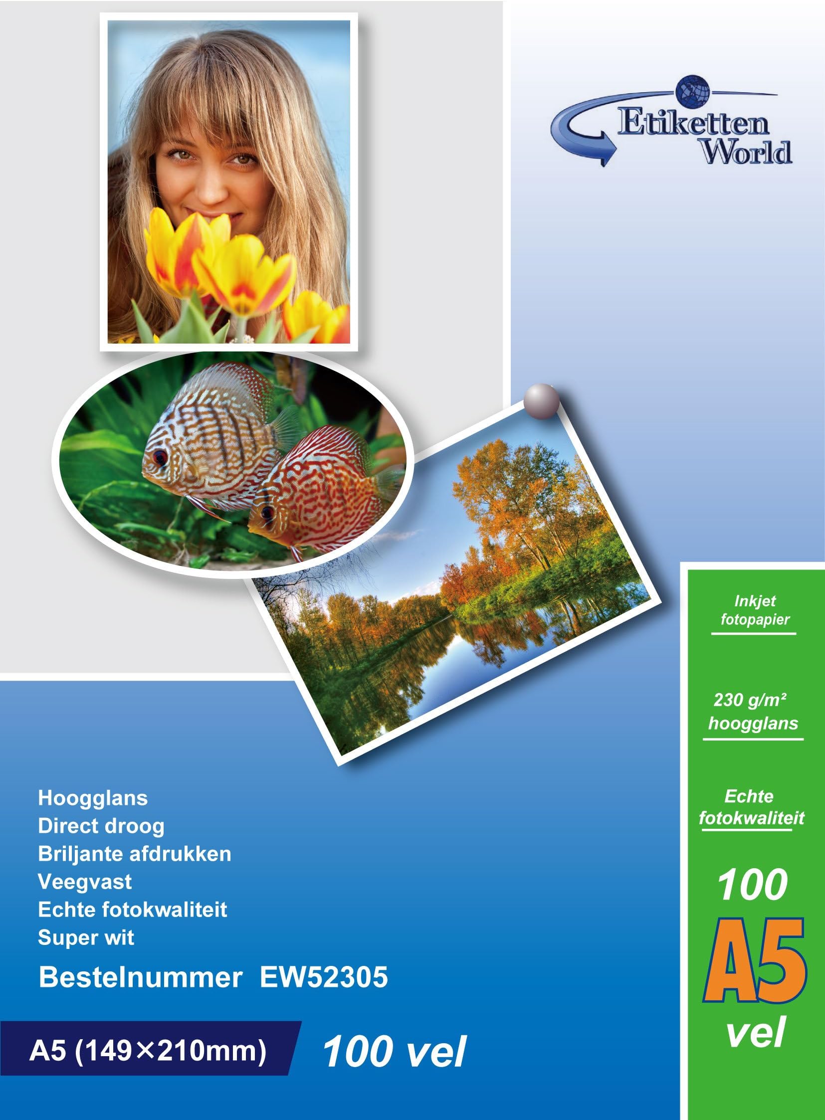 Premium Inkjet wenskaarten, mat, DIN A5, fotopapier, fotopapier, High Glossy, wenskaart, uitnodigingskaart, tot 19200 dpi; waterdicht * lichtecht 225g/m² MATT