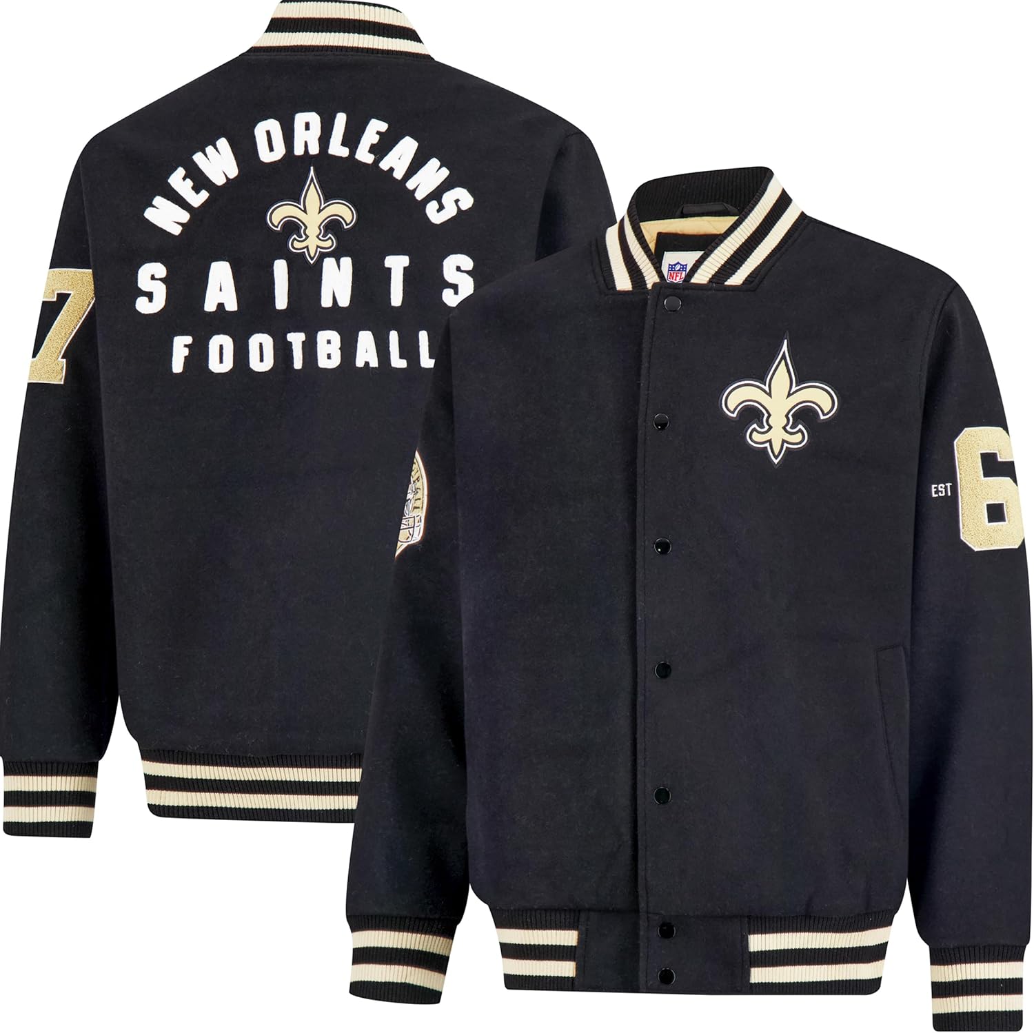 Ultra Game Mens NFL Official Classic Varsity Coaches Jacket Coat