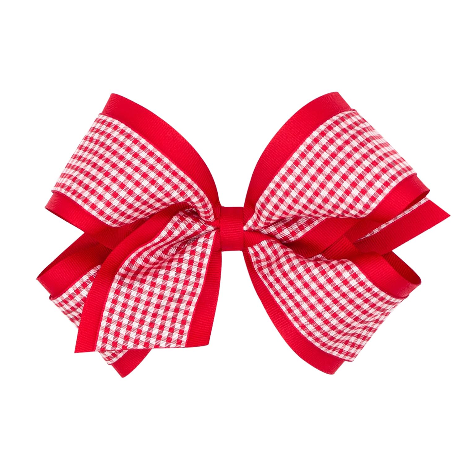 Wee Ones Girls' Holiday Style Overlay Bow, King, Gingham