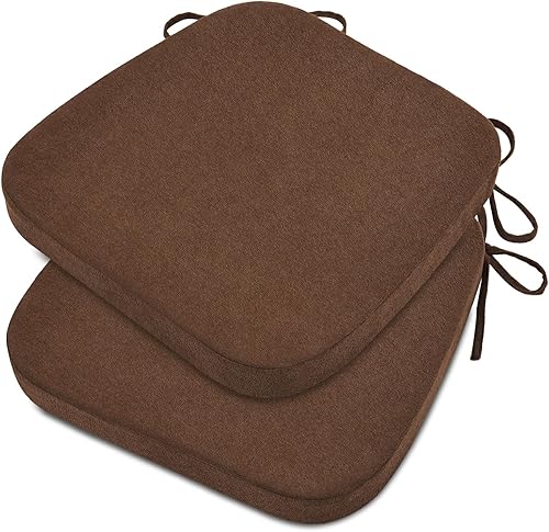 Miniatura 1 de HAVARGO Cojines para sillas de comedor con espuma de apoyo 16.5 x 16.2 pulgadas, cojines para sillas de cocina, cojines de asiento de interior para