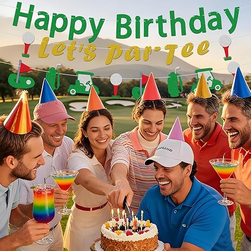 Miniatura 4 de Cartel de cumpleaños de decoración de golf, suministros de decoración de fiesta temática de golf, decoración de fiesta temática de cumpleaños,