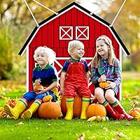 Vista 5 de Preboun Cartel de decoración de Halloween para tronco o golosinas de granja para automóviles, puerta de granero roja, arco de coche, decoración